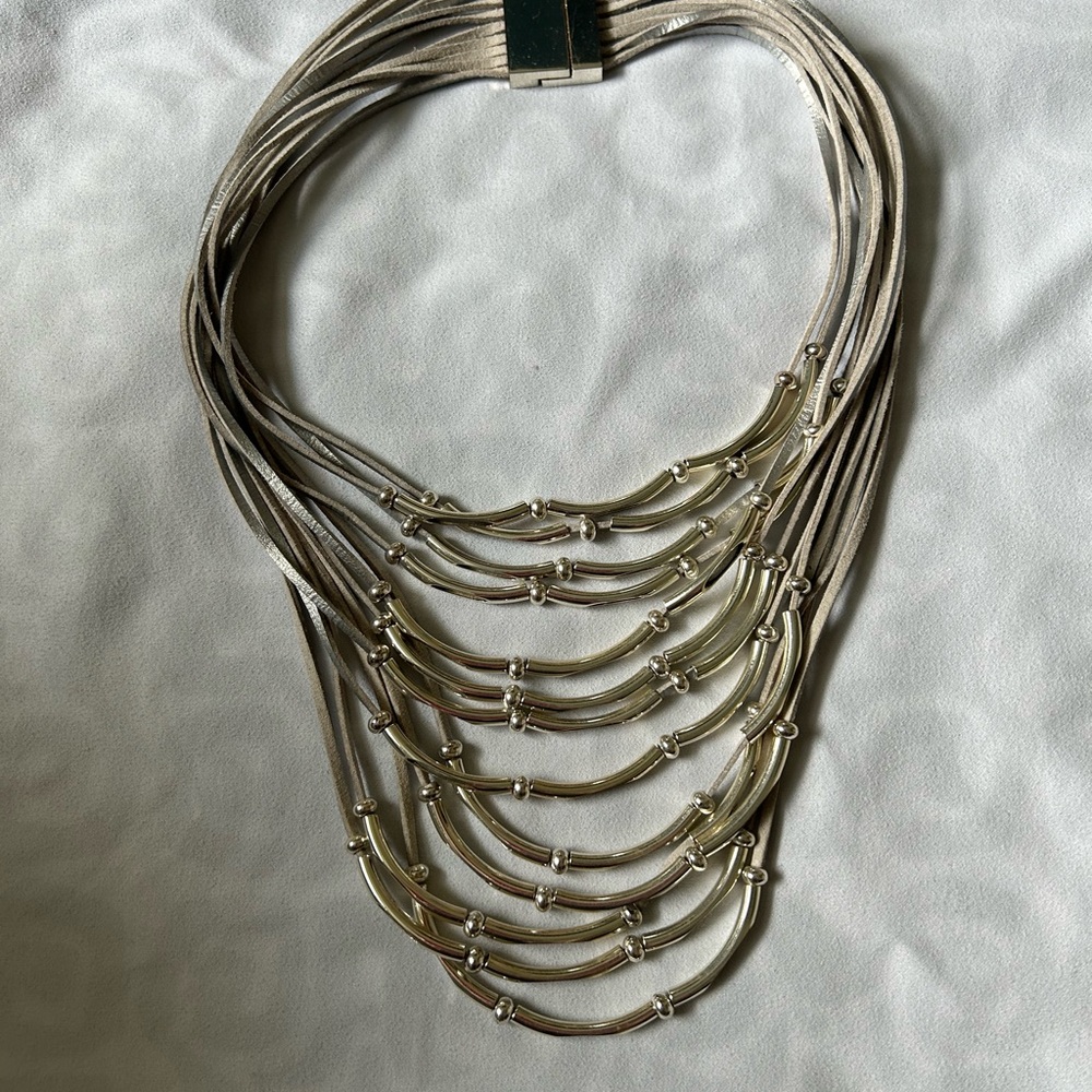 Stunning Contemporary Silver Necklace